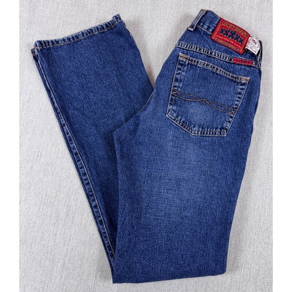 Lucky Brand Denim - VTG Lucky Brand Peanut Pant 4/27 USA Low Rise Flare 33" Inseam Y2K Tall 90s